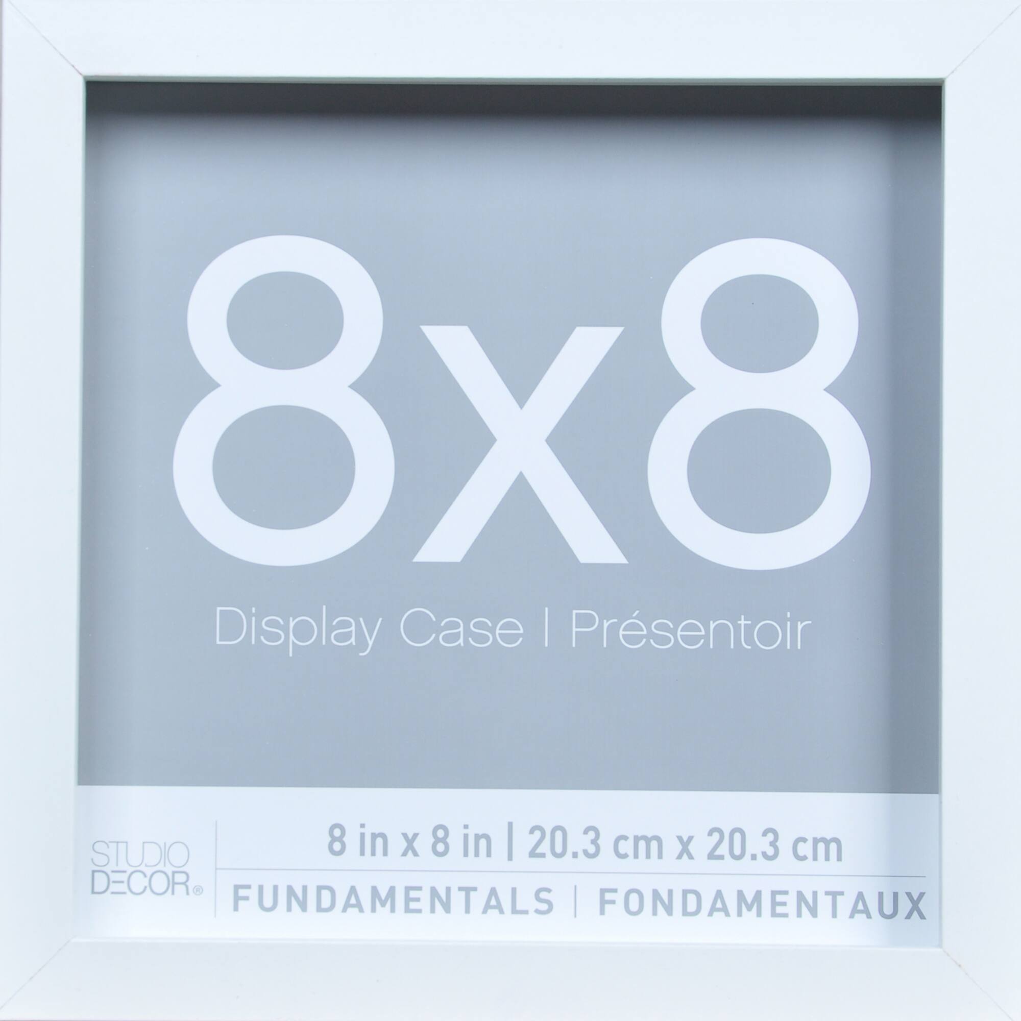 3 Pack Fundamentals 8" x 8" White Shadow Boxes by Studio Décor®